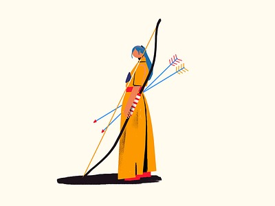Archer archer character design doodle illustration warrior