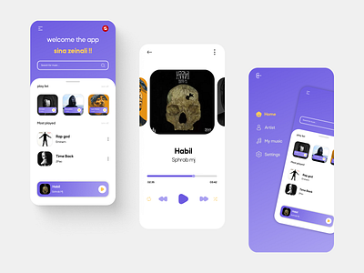 Music Player application interface