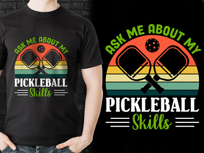 Pickleball t shirt design amazing branding custo custom design design graphic design graphic t shirt illustration logo pickeball style pickeball t shirt pickleball typography