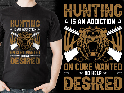 HUNTING T-Shirt Design amazing branding custom design design graphic design graphic t shirt hunt hunting hunting love hunting shop hunting style hunting t shirt design illustration t shirt t shirt design vector