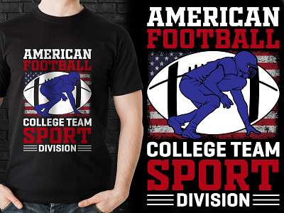 American football typography merchandise t shirt Vector Image