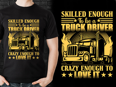 Truck Driver T-Shirt Design custom design design graphic design graphic t shirt truck truck driver truker vector