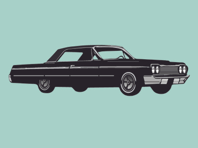 64 Chevy Impala Color 1964 chevy classic cars hotrod illustration impala vector vintage