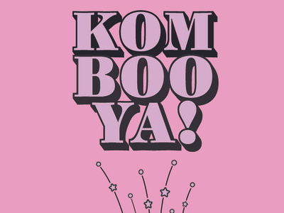 Kombooya! Kombucha Typography branding drink fermentation fizzy ingeborg kombucha pink typography