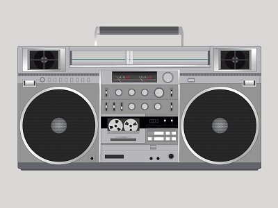 King of Ghettoblasters boombox design ghetto blaster ghettoblaster illustration retro ui uidesign vector vector art vector illustration vectorart vintage