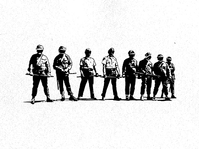 Resist Riot Squad Art banksy black and white illustration resist resistance simple