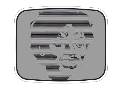 Video Michael black and white design illustration retro simple vector