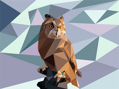 Low poly owl