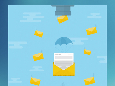 Personalized Emails aerolab argentina clouds email envelope parachute sky