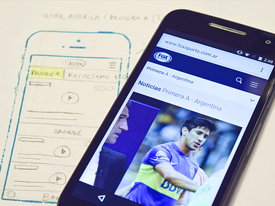 Design process for FOX Sports Latam aerolab argentina article blue buenos aires mobile mockup responsive share ui ux video