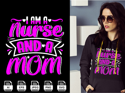 Nurse and Mom Tshirt Design mother mothers day shirt design nurse day tshirt