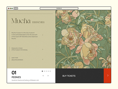 mucha's museum redesign ui web web design
