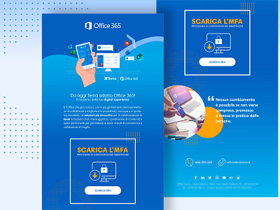 Welcome to Office 365 - Newsletter blue branding illustration interface design newsletter newsletter design ui vector web webdesign