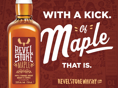 Revel Stoke Maple Whisky Label alcohol cananda flavor illustration label liquor logo maple revel stoke stoke type whisky