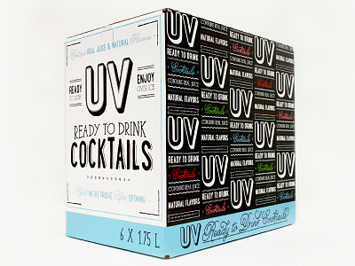 UV RTD Shipper carton cocktail label package pre made ready to drink rtd shipper spirits uv uv vodka