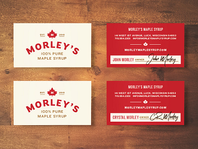 Morley's Maple Business Cards