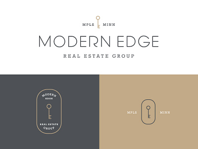 Modern Edge Rebrand branding design edge group key logo logo design modern mpls real estate reality