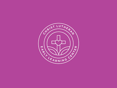 Early Learning Center Mark brand church cross heart logo logo design mark nurture preschool