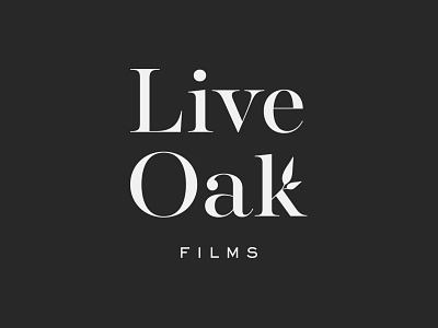 Live Oak Films branding films leaf logo logo design oak photo tree video wedding