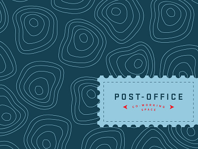 Post-Office Pattern branding coworking space location logo logo design post post office stamp travel working