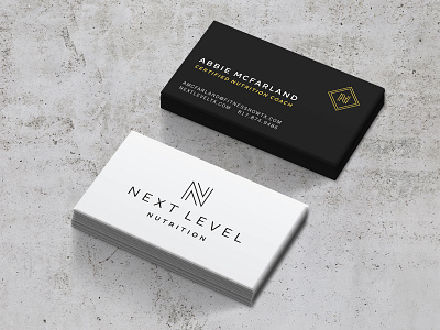 Next Level Business Cards branding business cards cards coach fitness logo design mark nutrition print trainer