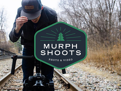 Murph Shoots Logo adventure badge badge design logo logo design outdoor photo photographer shoots tree video