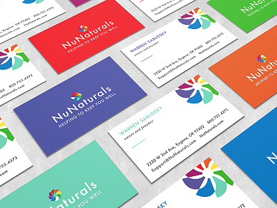 NuNaturlas Business Cards brand branding business cards color logo logo design natural nature stevia