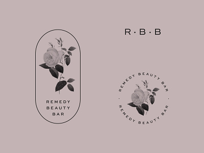 Remedy Marks beauty beauty shop clean floral green leaves logo logo design mark rose