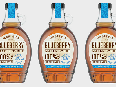 Blueberry Maple Syrup blueberry label label design maple pure syrup taps tree typography wood
