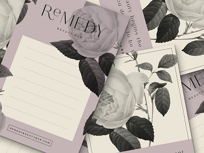 Remedy Postcards beauty clean green logo logo design postcard remedy stationery type typography
