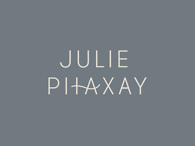 Julie Phaxay Primary Logo artist branding custom hair logo logo design makeup stylist typography