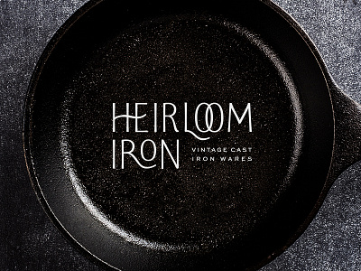 Heirloom Iron Logo branding cast iron custom heirloom iron lettering logo logo design vintage