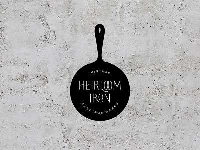 Heirloom Iron Secondary Logo branding custom iron logo logo design mark typography vintage