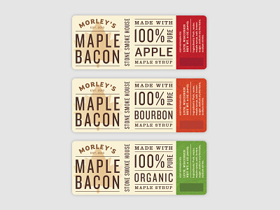 Morley's Maple Bacon bacon food grocery label maple maple syrup organic package packaging wisconsin