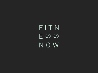 Fitness Now Logo brand fit fitness gym health letters logo logo design stacked typography wellness