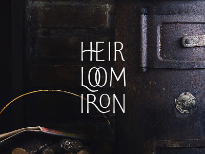 Heirloom Iron Stacked Logo brand heirloom iron letters logo logo design stacked typography