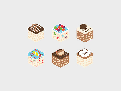 Treat House Icons birthday color dessert food icon icon set illustration treat