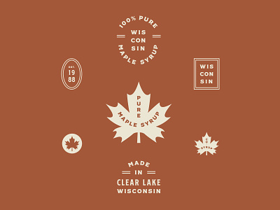 Maple Syrup Marks branding food icon illustration leaf logo maple maple leaf maple syrup mark wisconsin
