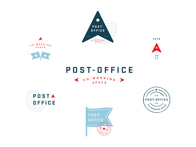 Post-Office Marks branding flag icons location logo logo design marks post office topographic travel