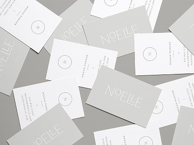 Noelle Business Cards branding business cards logo logo design mark moon sleep sleeping star typography