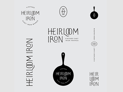Heirloom Iron Branding branding cast iron custom lettering logo logo design monogram type vintage