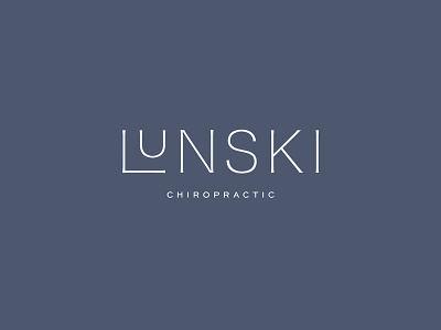 Lunski Logo brand branding chiro chiropractic clean logo logo design type typography