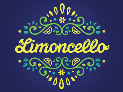 Limoncello Refined circles floral flowers italy leaves lemons limoncello shapes swirls