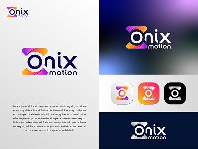 Modern Motion Graphic logo design named Onix Motion