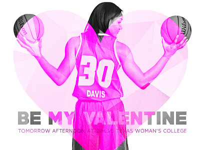 Be My Valentine Game Promo balance basketball contrast photoshop symmetry valentines day west texas am