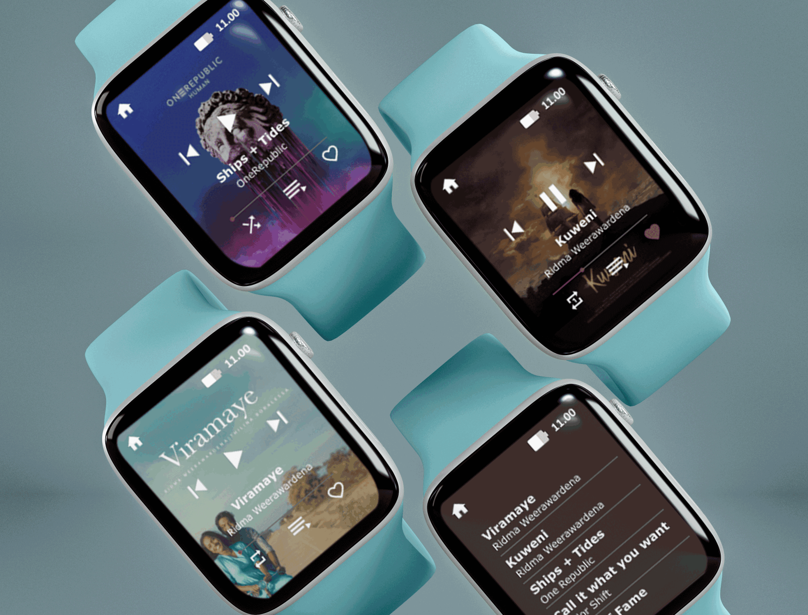 Smartwatch Music Player dailyui design design challenge figma hellosamadhi music player photoshop smartwatch smartwatch music player ui ui design