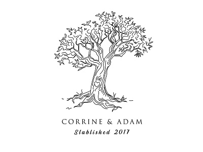 Corrine & Adam art illustration