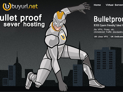 Bullet Proof Server Hosting artistic illustration webdesign