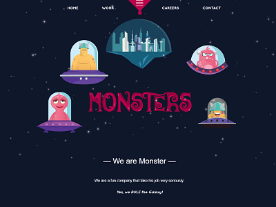 Monsters illustration wordpress