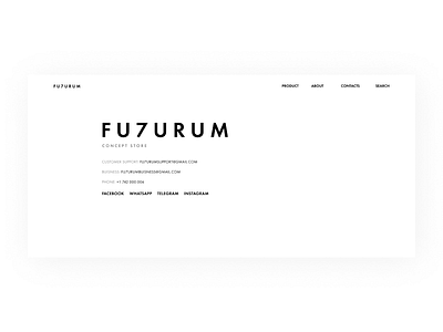 FUTURUM contacts branding design typography ui ux